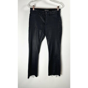 DL1961 Waxed Denim Modal Blend Instasculpt Gothic Grunge Luxury Crop Boot Jeans